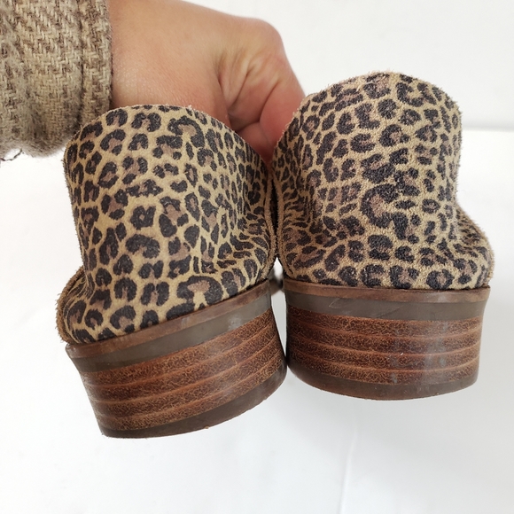 Lucky Brand Cahill Cheetah Suede Leather Loafers Size 8.5 - Picture 9 of 10